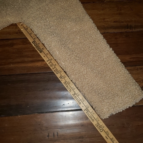 NWT She + Sky oversized faux sheep pea coat double breasted camel jacket sweater - Picture 8 of 11